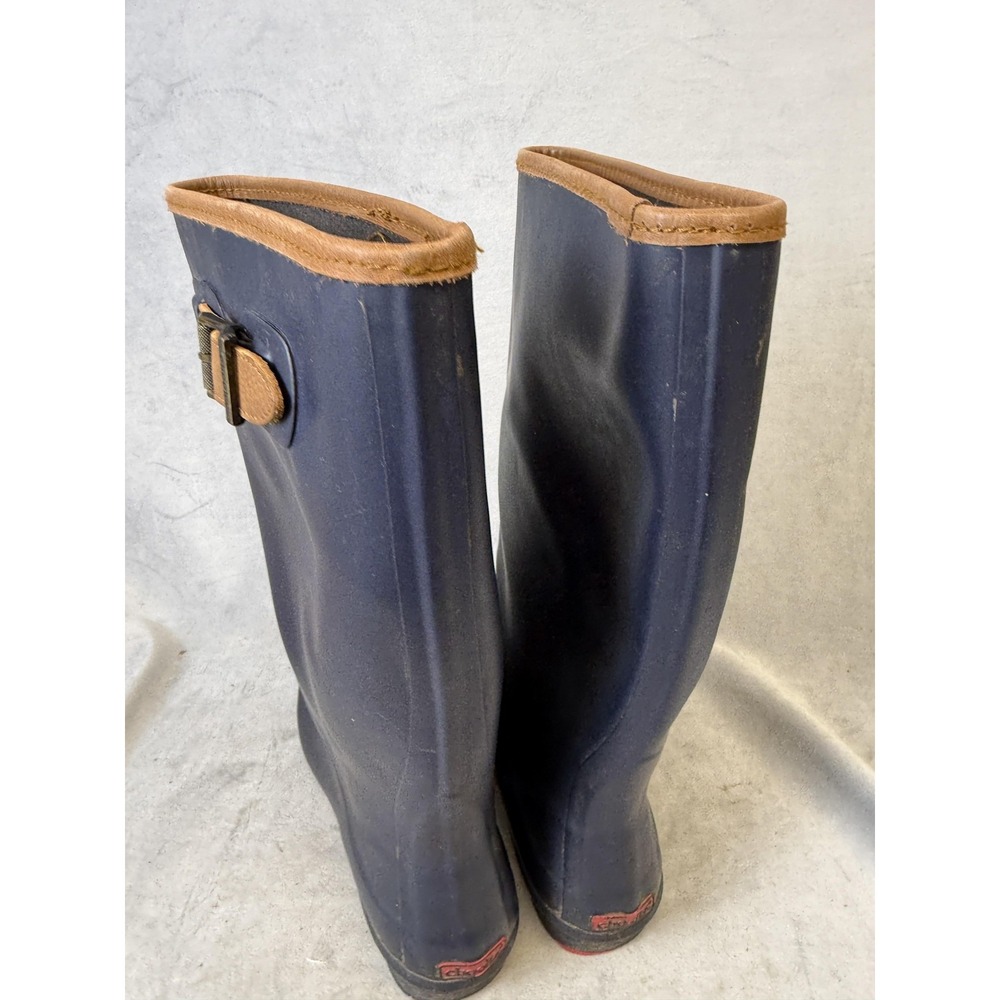 Chooka Boots Womens Size 10 Navy City Solid Rain Mid Calf Rubber Waterproof - Picture 6 of 14